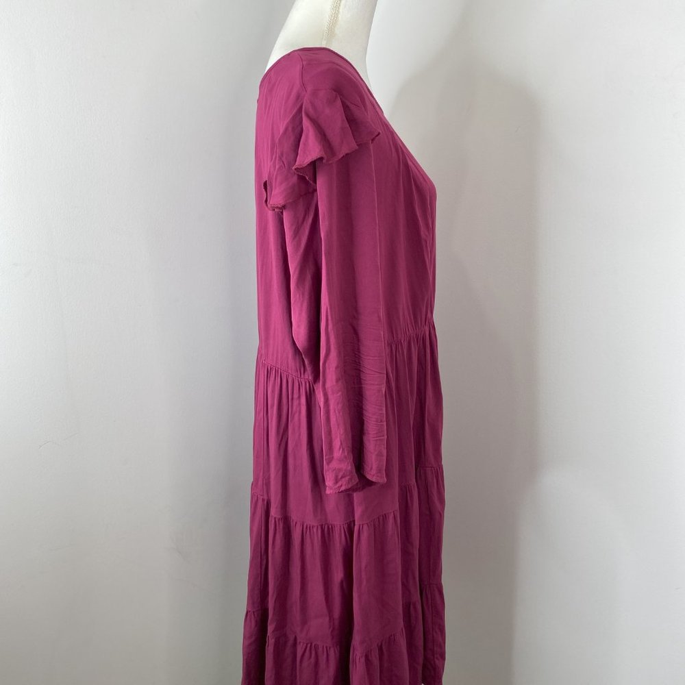 Torrid Fuchsia Keyhole Ruffle Dress - Picture 6 of 8